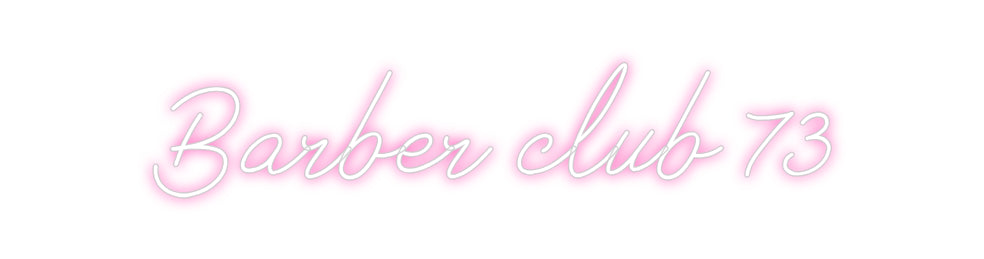 Néon personnalisé: Barber club 73