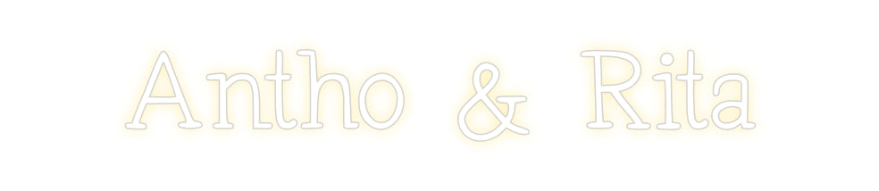 Néon personnalisé: Antho & Rita