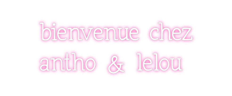 Néon personnalisé: bienvenue che...