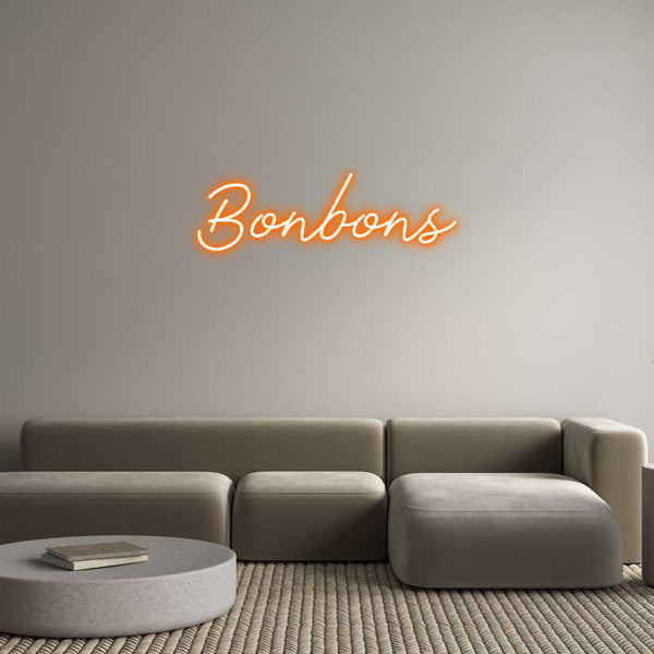 Néon personnalisé: Bonbons