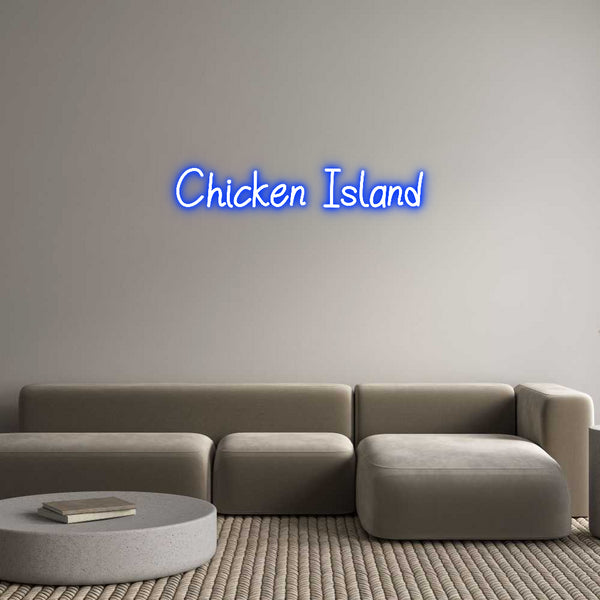 Néon personnalisé: Chicken Island