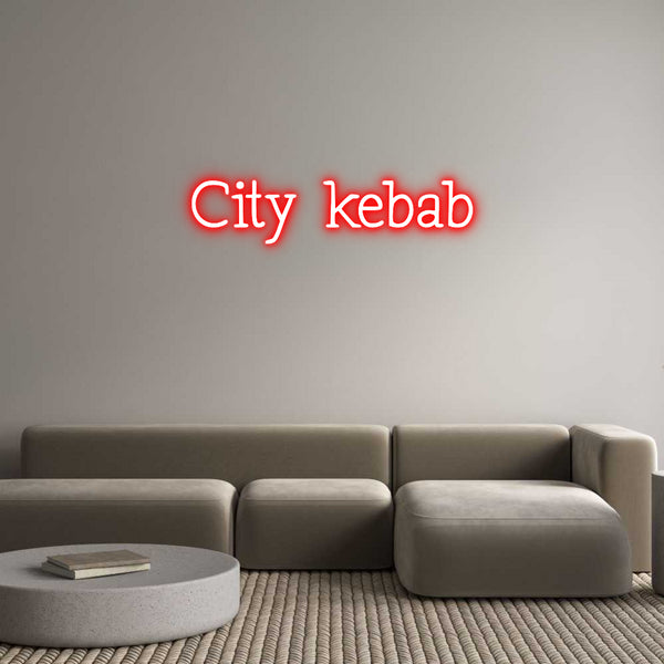 Néon personnalisé: City kebab