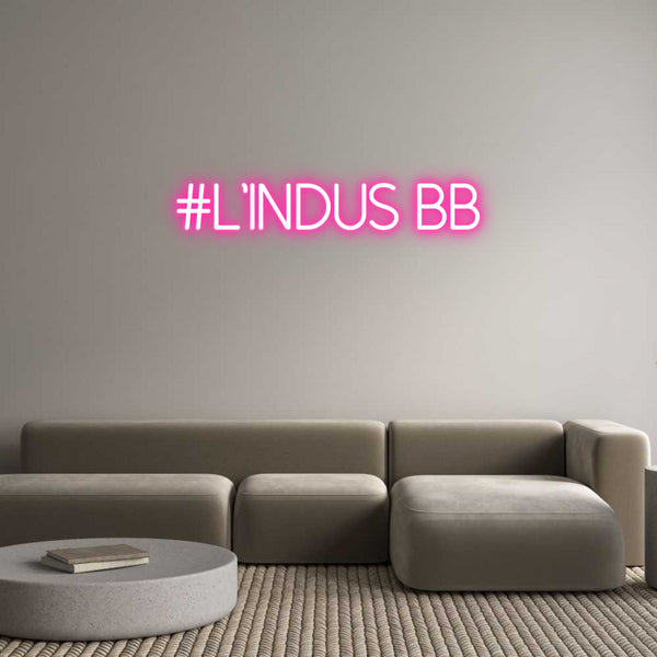 Néon personnalisé: #L’indus bb