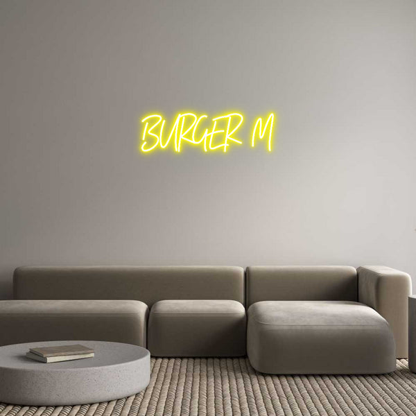 Néon personnalisé: BURGER M