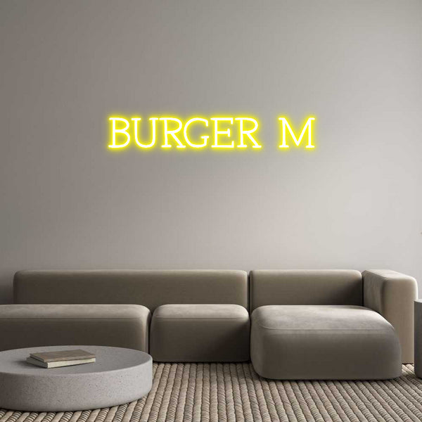 Néon personnalisé: BURGER M