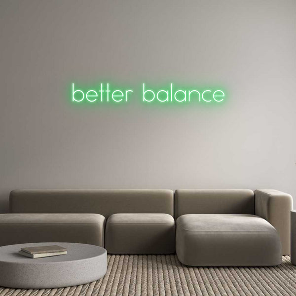 Néon personnalisé: better balance