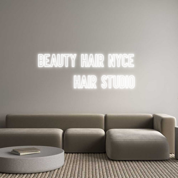 Néon personnalisé: BEAUTY HAIR N...