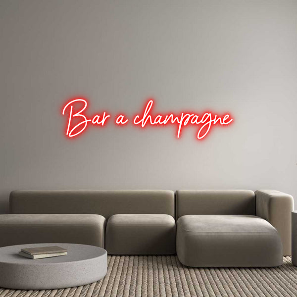 Néon personnalisé: Bar à champagne