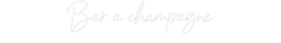 Néon personnalisé: Bar à champagne