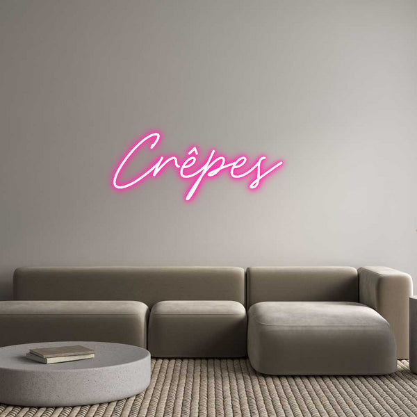 Néon personnalisé: Crêpes