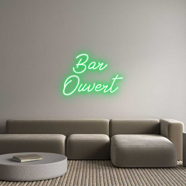 Néon personnalisé: Bar 
Ouvert