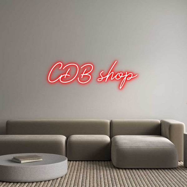 Néon personnalisé: CDB shop