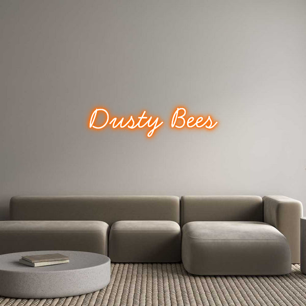 Néon personnalisé: Dusty Bees