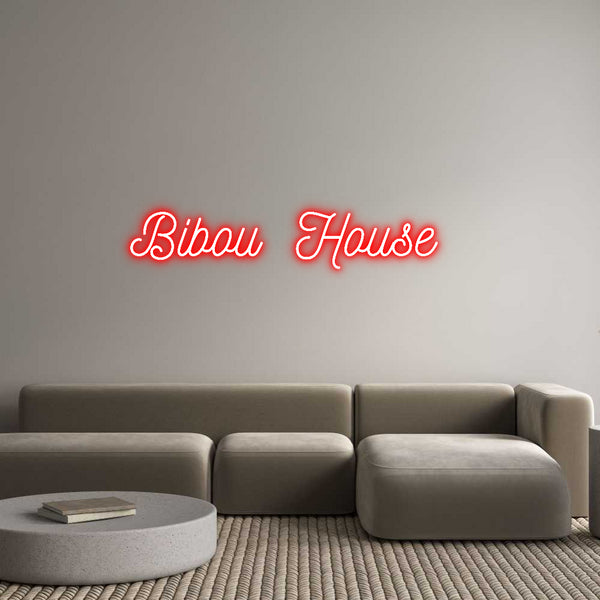 Néon personnalisé: Bibou House