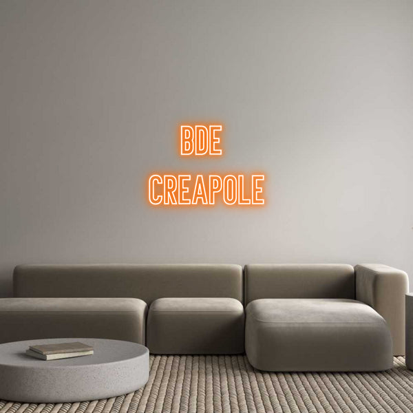 Néon personnalisé: BDE 
CREAPOLE