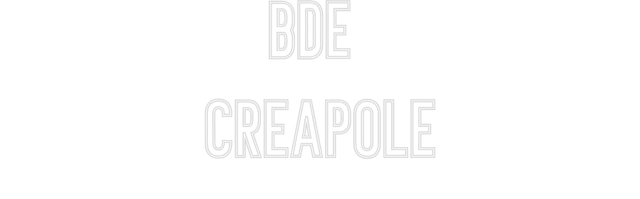 Néon personnalisé: BDE 
CREAPOLE