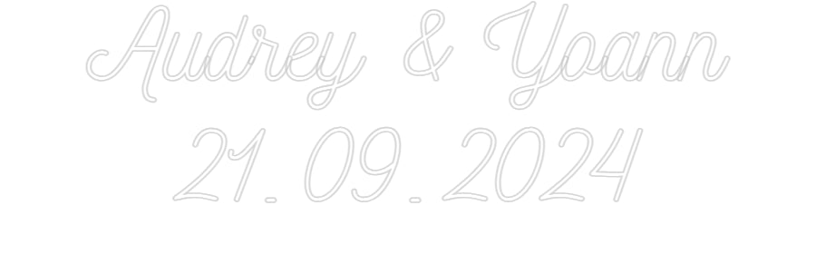 Néon personnalisé: Audrey & Yoan...