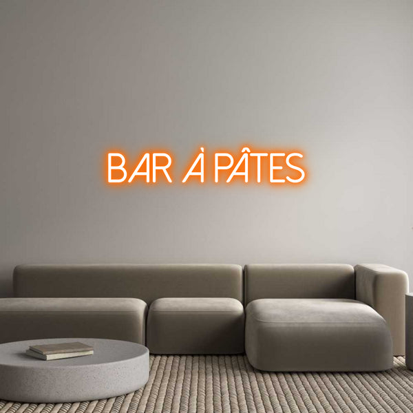 Néon personnalisé: BAR À PÂTES