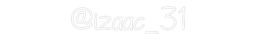 Néon personnalisé: @izaac_31