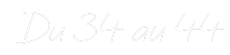 Néon personnalisé:  Du 34 au 44