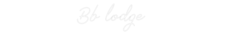 Néon personnalisé: Bb lodge