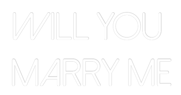 Néon personnalisé: Will you 
Ma...