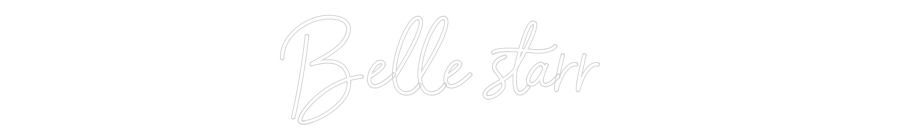 Néon personnalisé: Belle starr