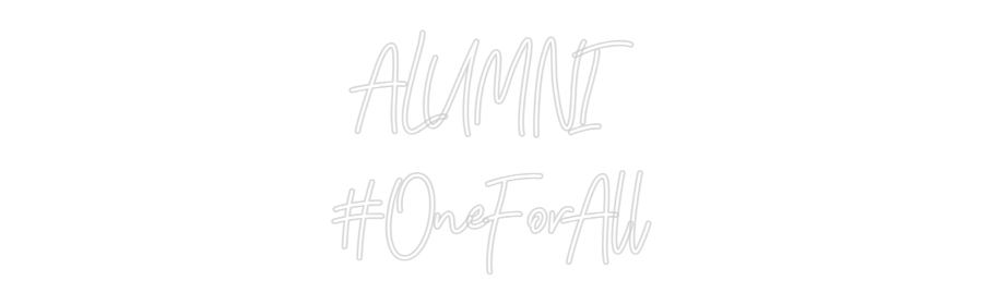 Néon personnalisé: ALUMNI
#OneF...