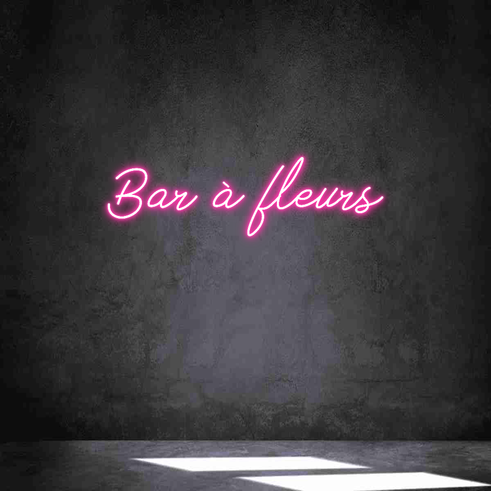 Néon personnalisé: Bar à fleurs