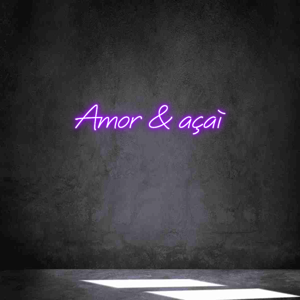 Néon personnalisé: Amor & açaì