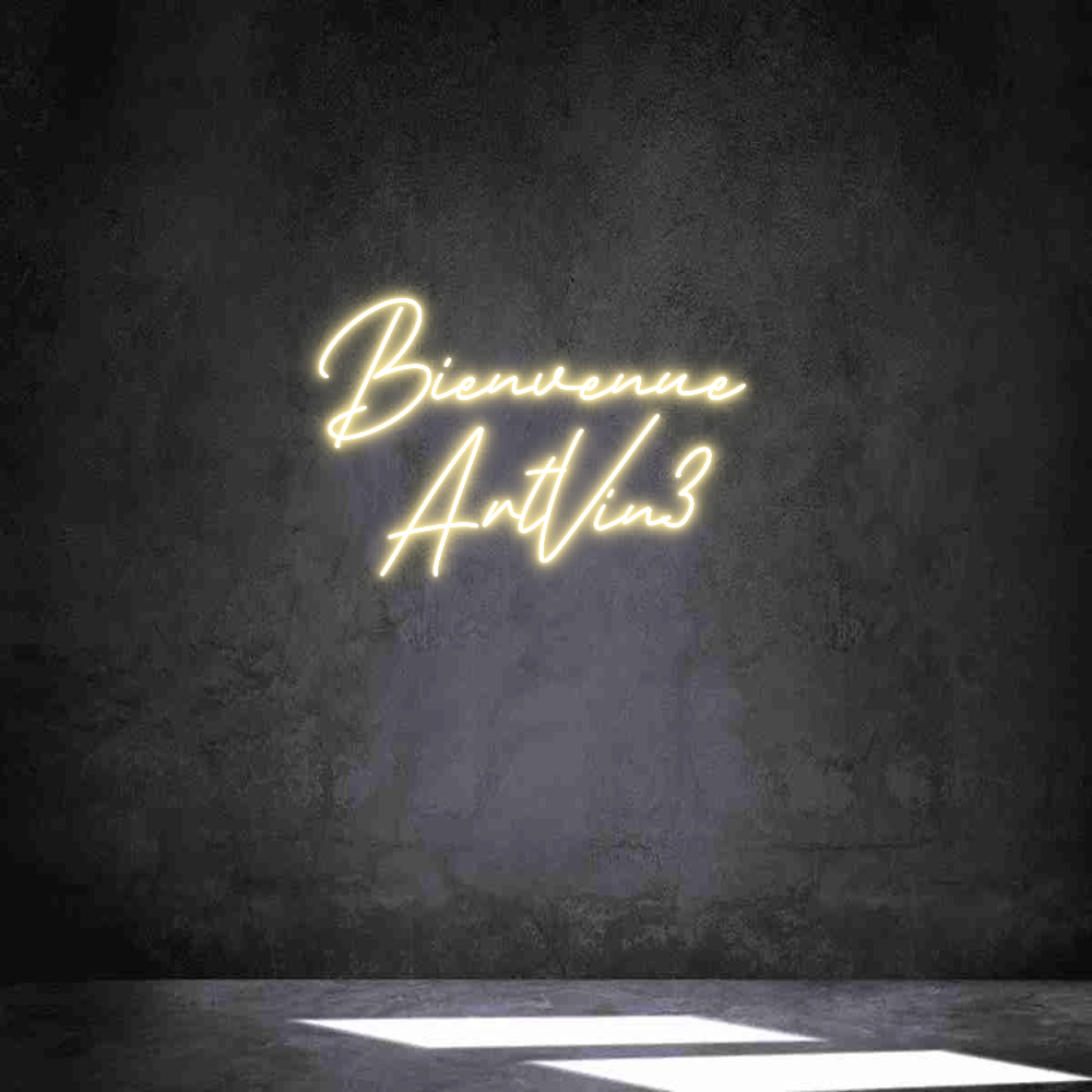 Néon personnalisé: Bienvenue 
A...