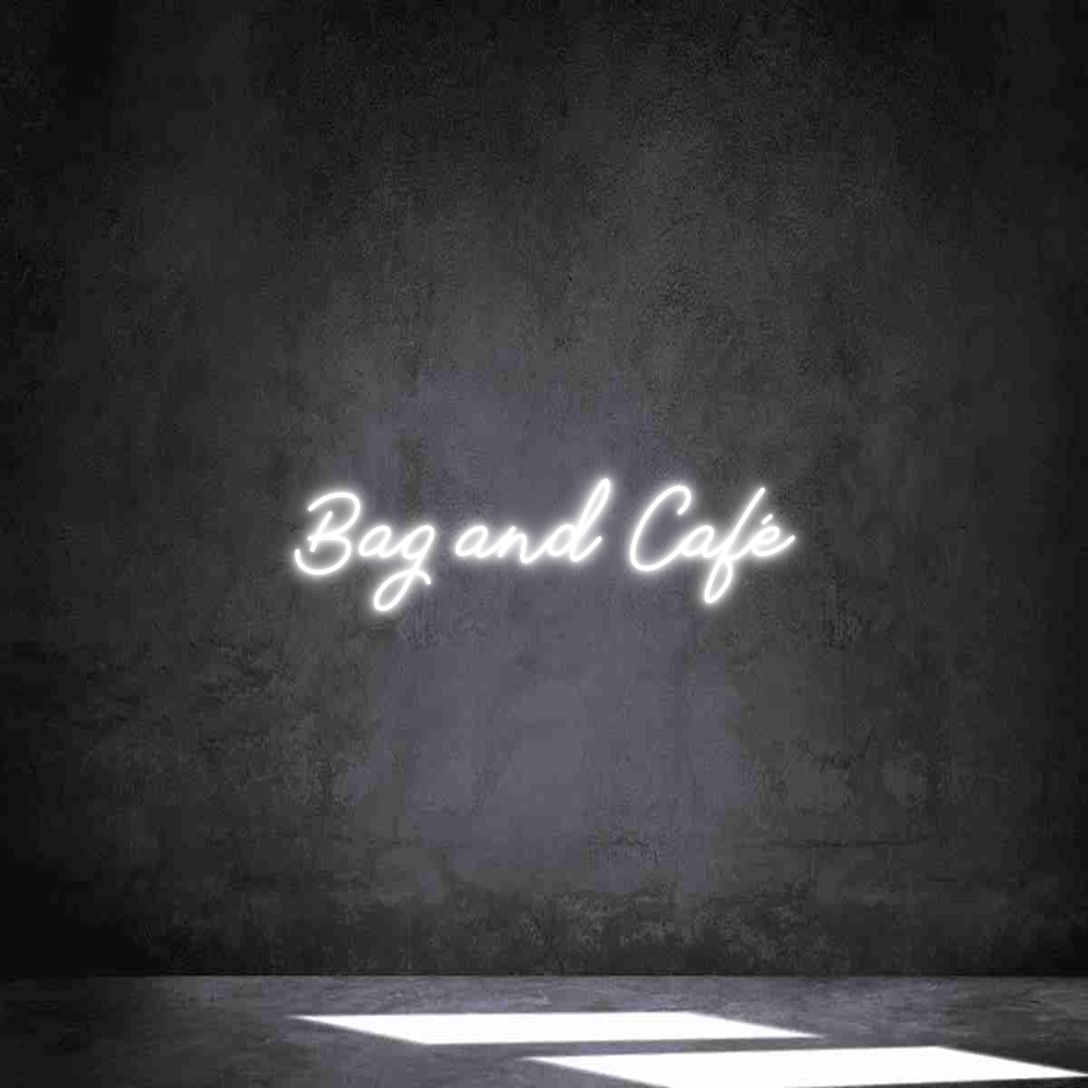 Néon personnalisé: Bag and Café
