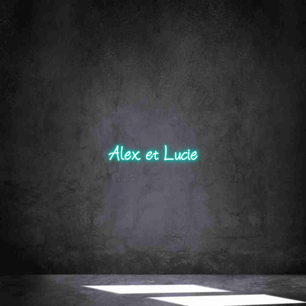 Néon personnalisé: Alex et Lucie