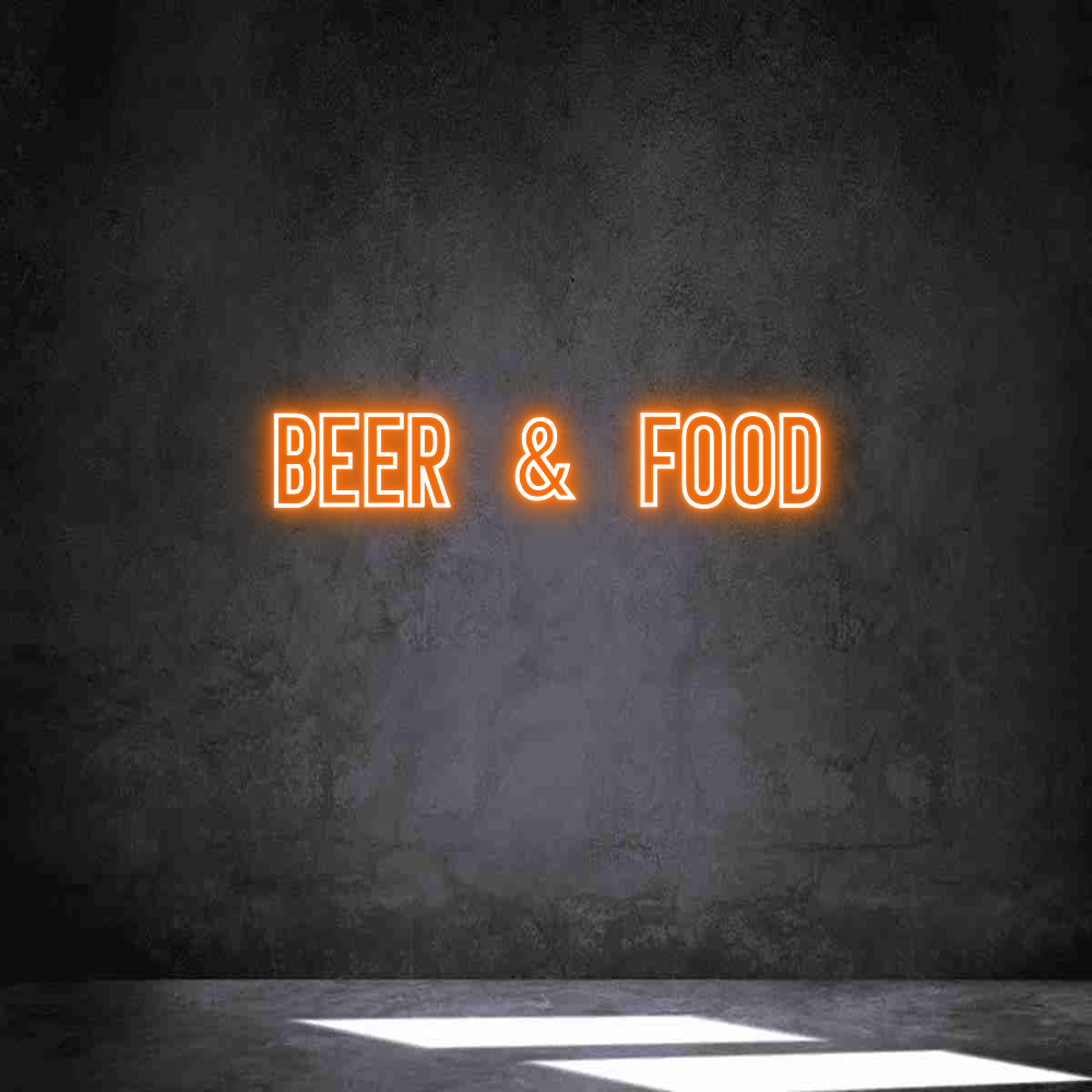 Néon personnalisé: Beer  &  Food