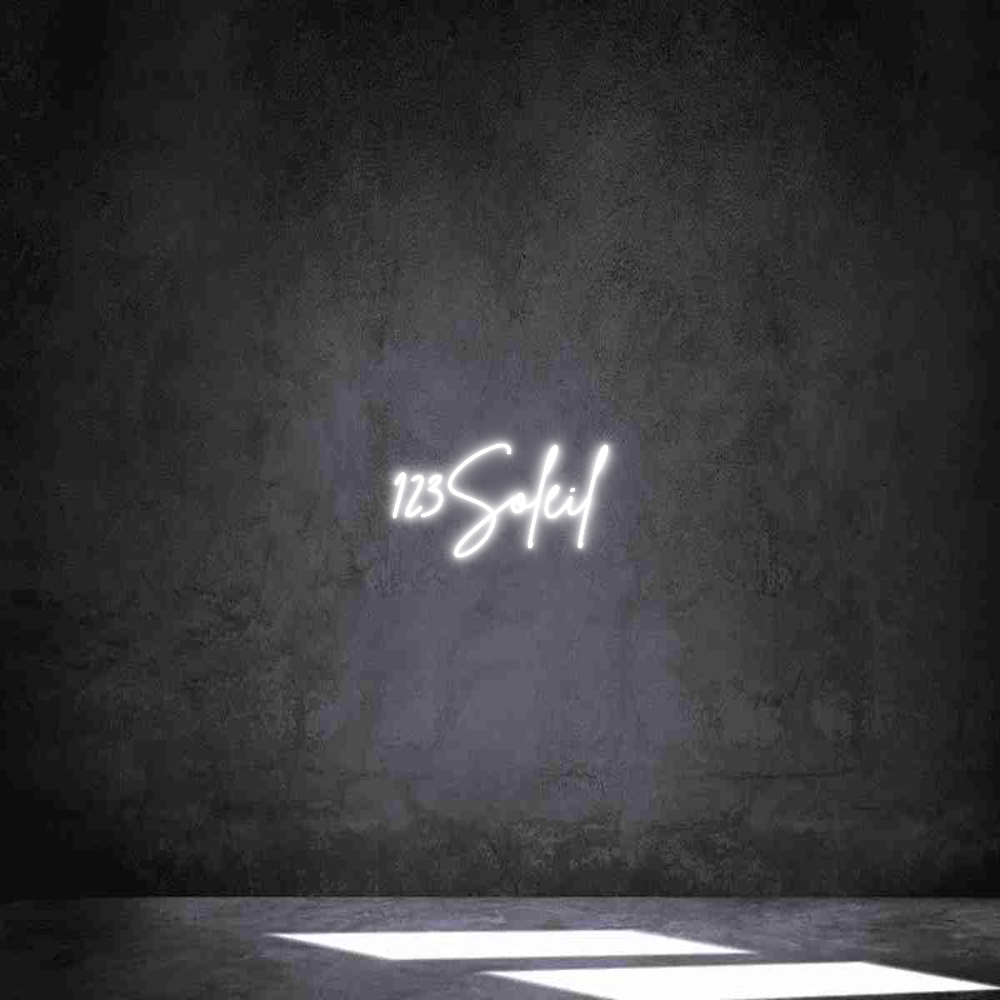 Néon personnalisé: 123Soleil