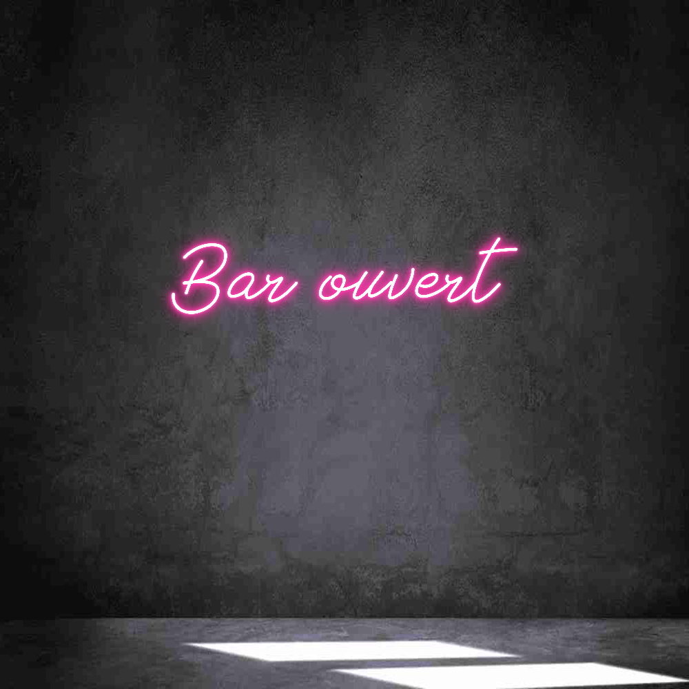 Néon personnalisé: Bar ouvert