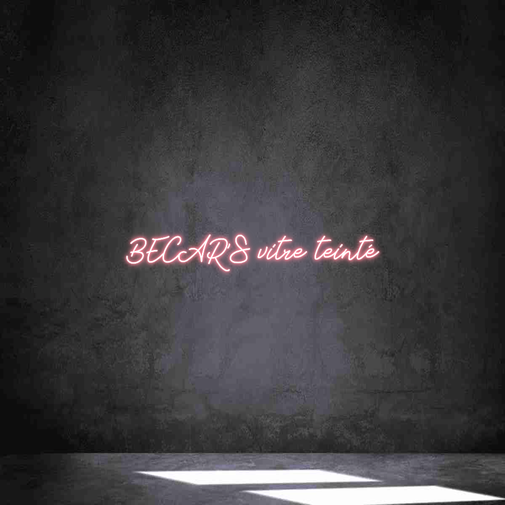 Néon personnalisé: BECAR'S vitre...
