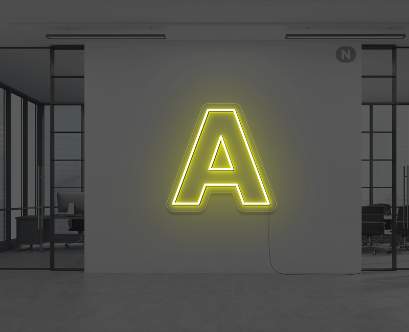 lettre-neon-a-jaune