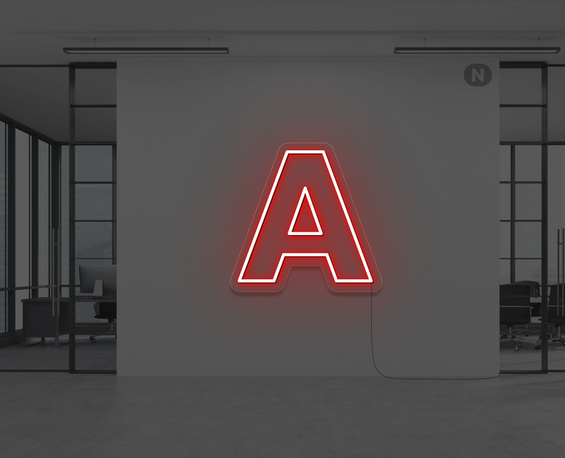 lettre-neon-a-rouge