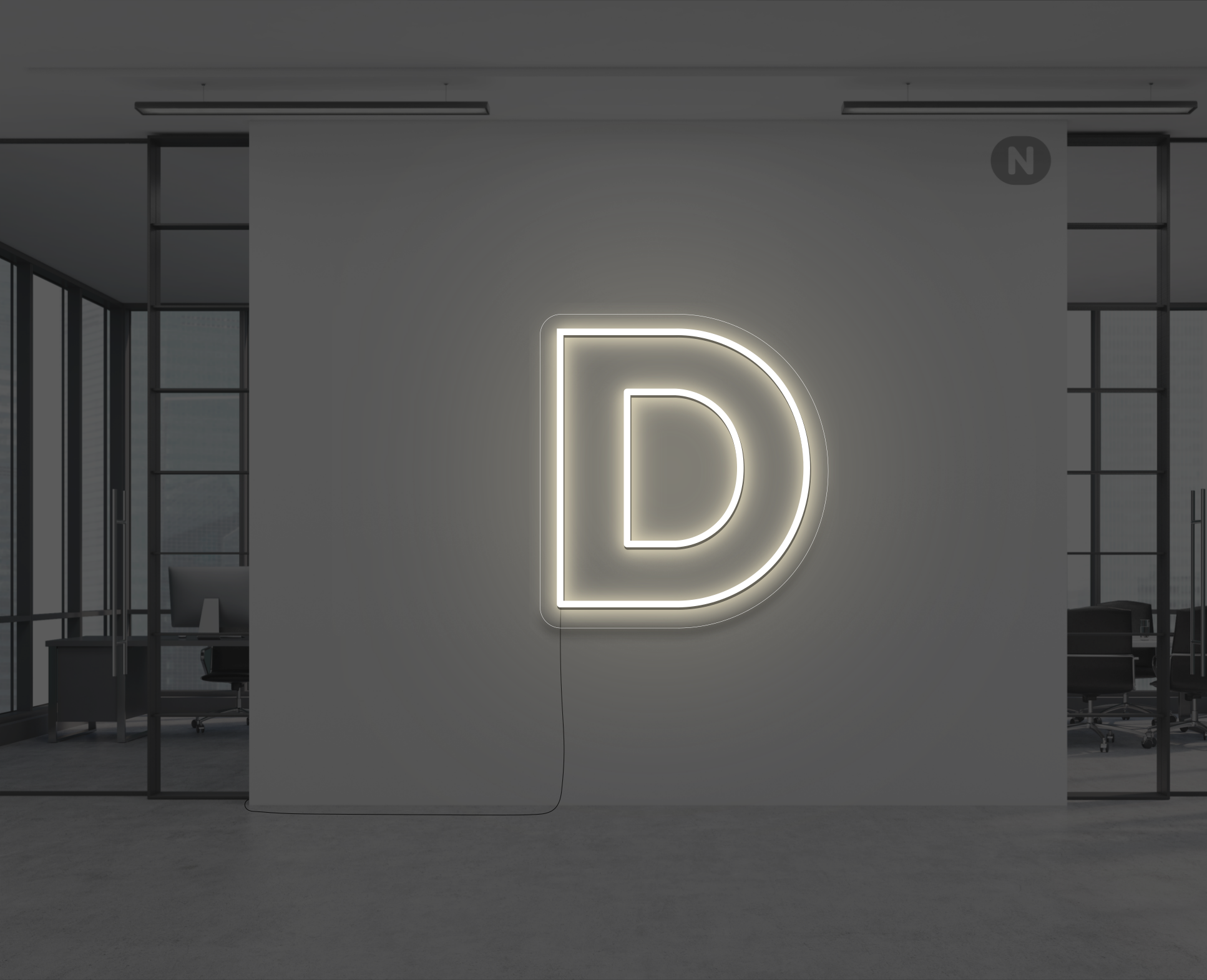 lettre-neon-d-blanc-chaud