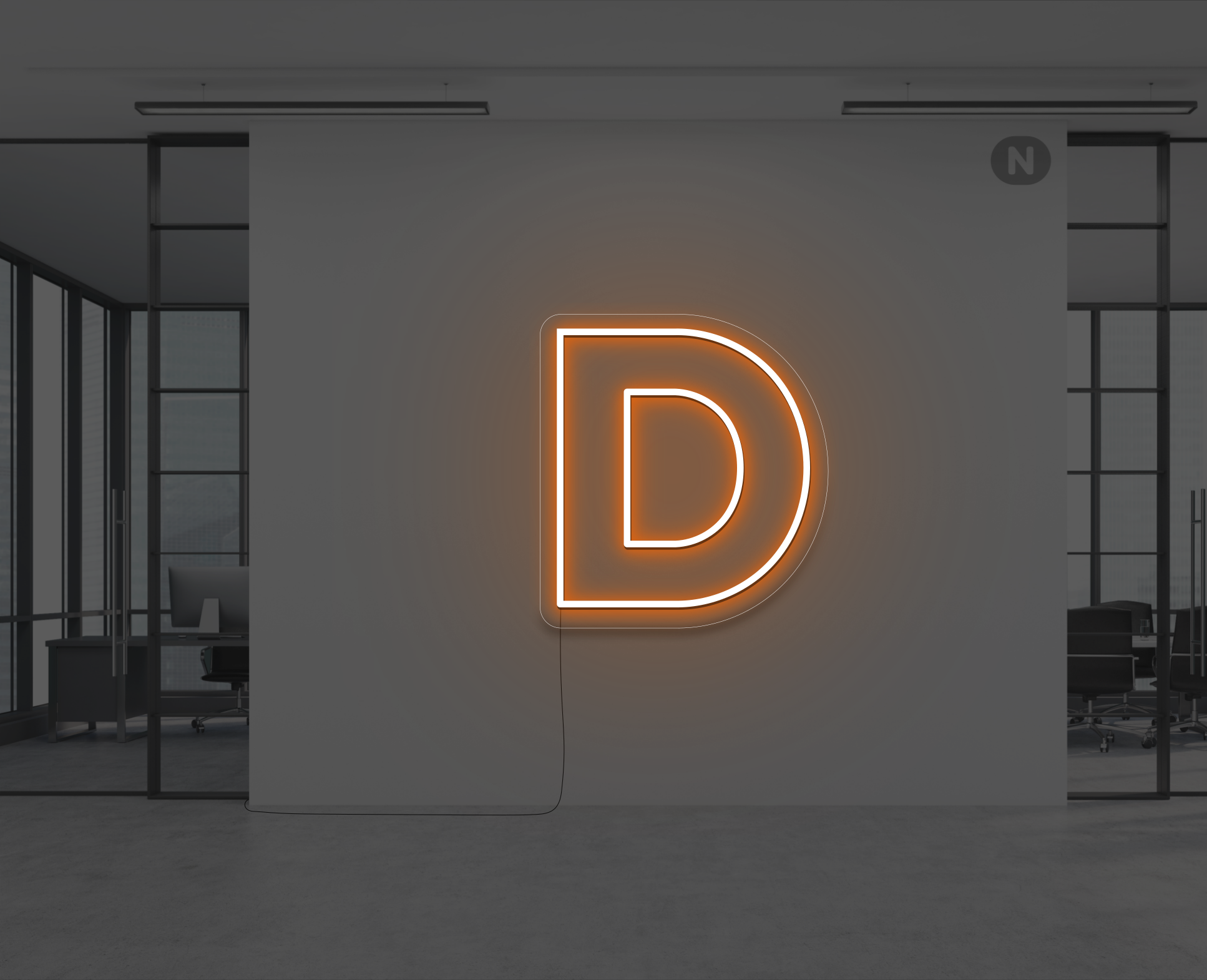 lettre-neon-d-orange