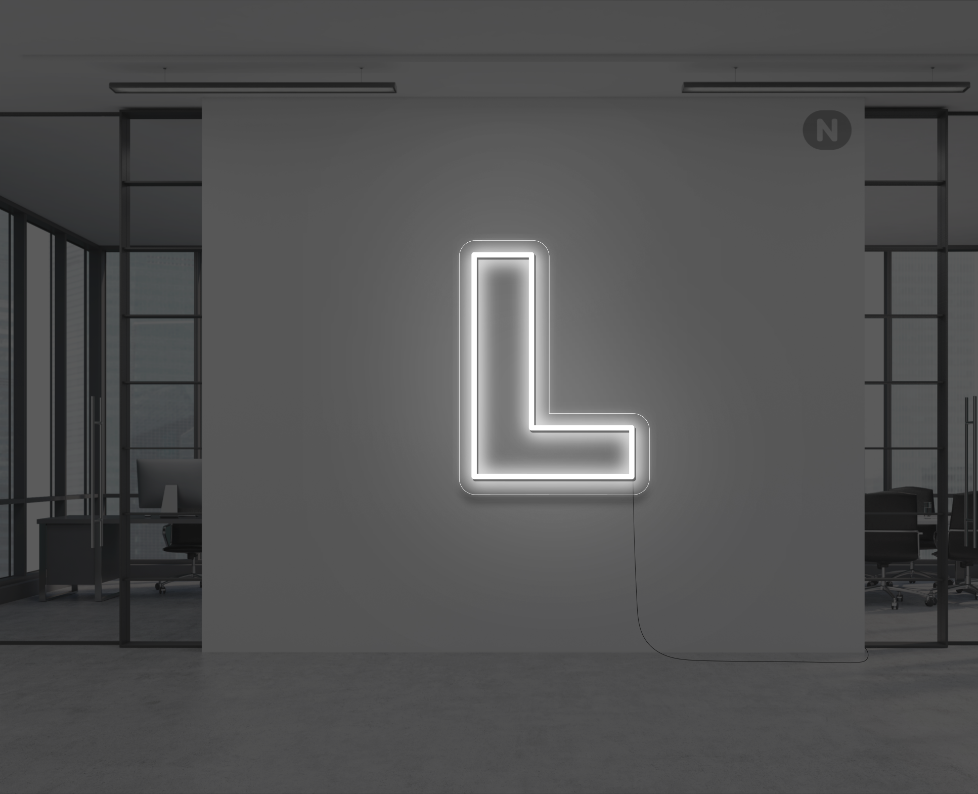 lettre-neon-l-blanc