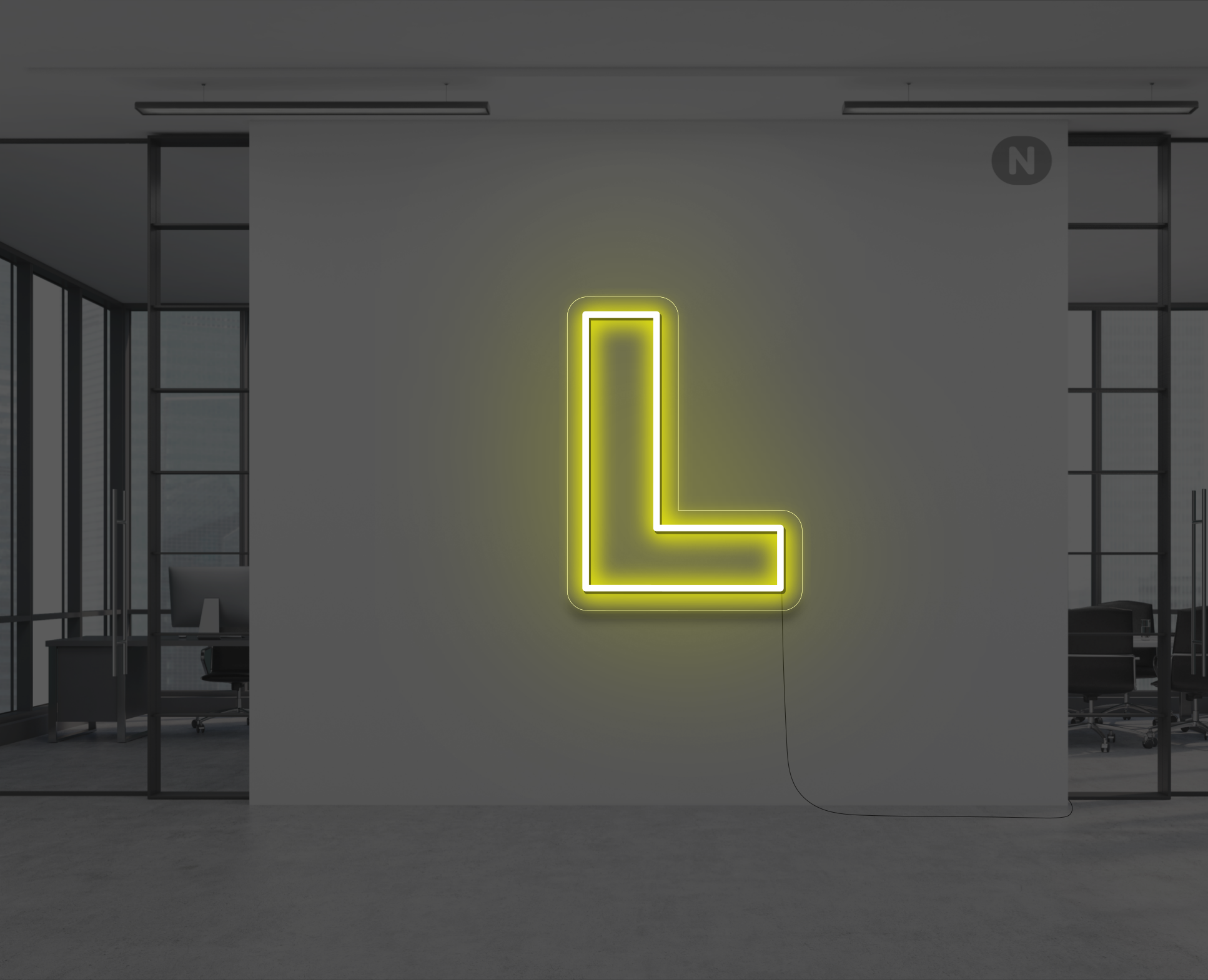 lettre-neon-l-jaune