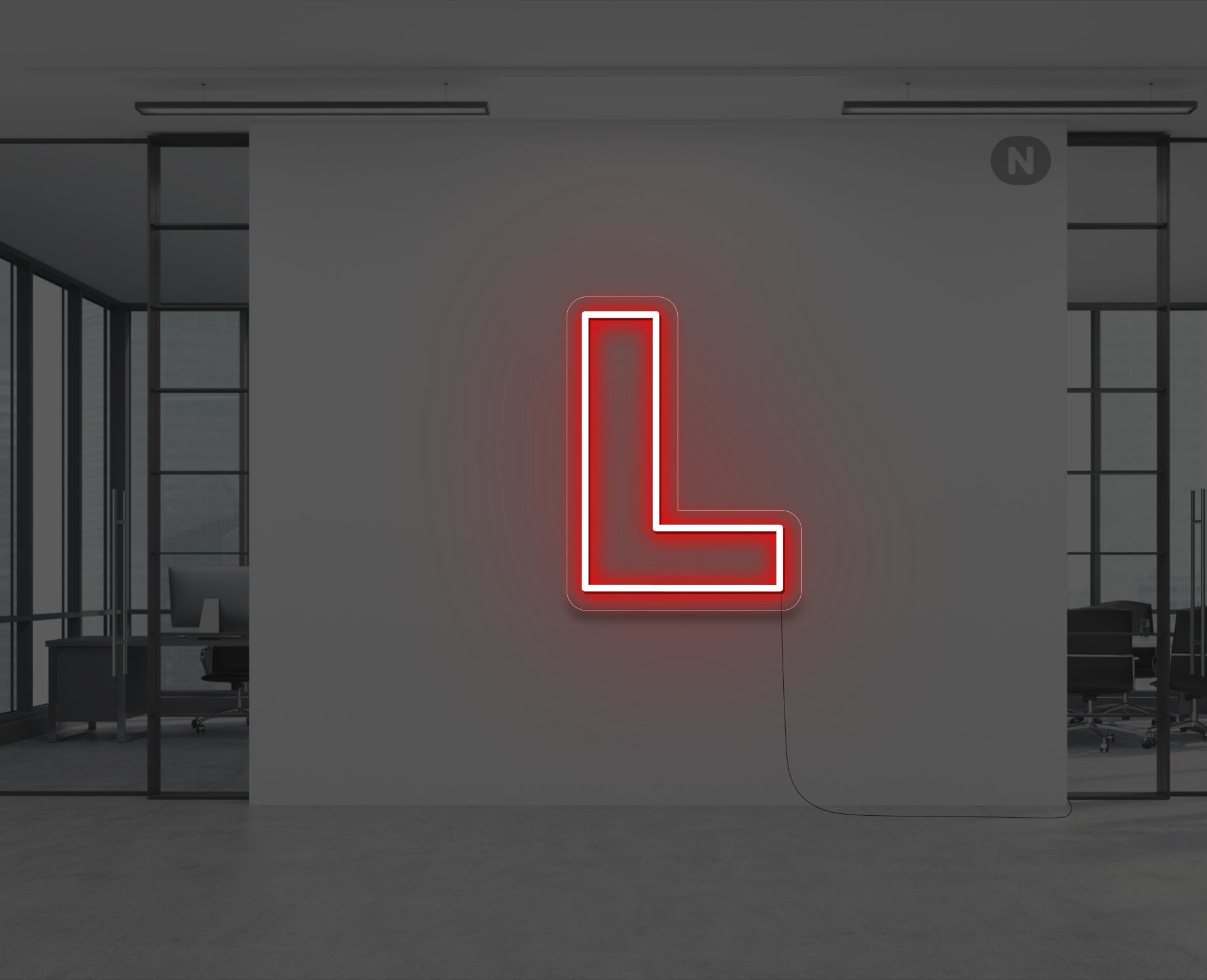 lettre-neon-l-rouge