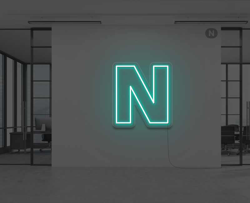 lettre-neon-n-turquoise