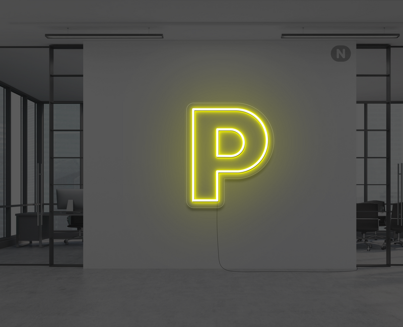 lettre-neon-p-jaune