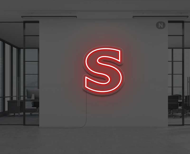 lettre-neon-s-rouge