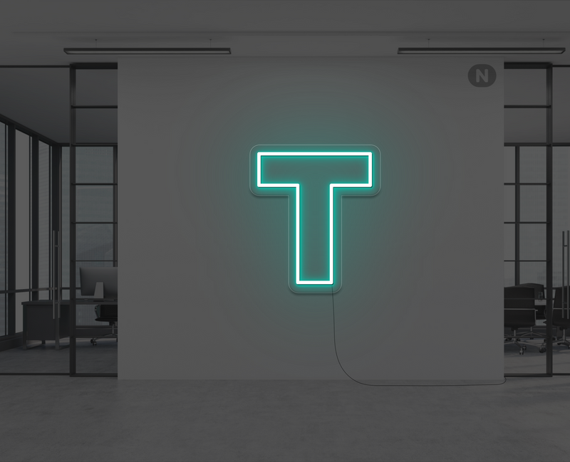lettre-neon-t-turquoise