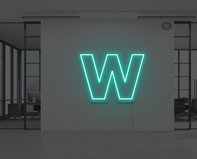 lettre-neon-w-turquoise