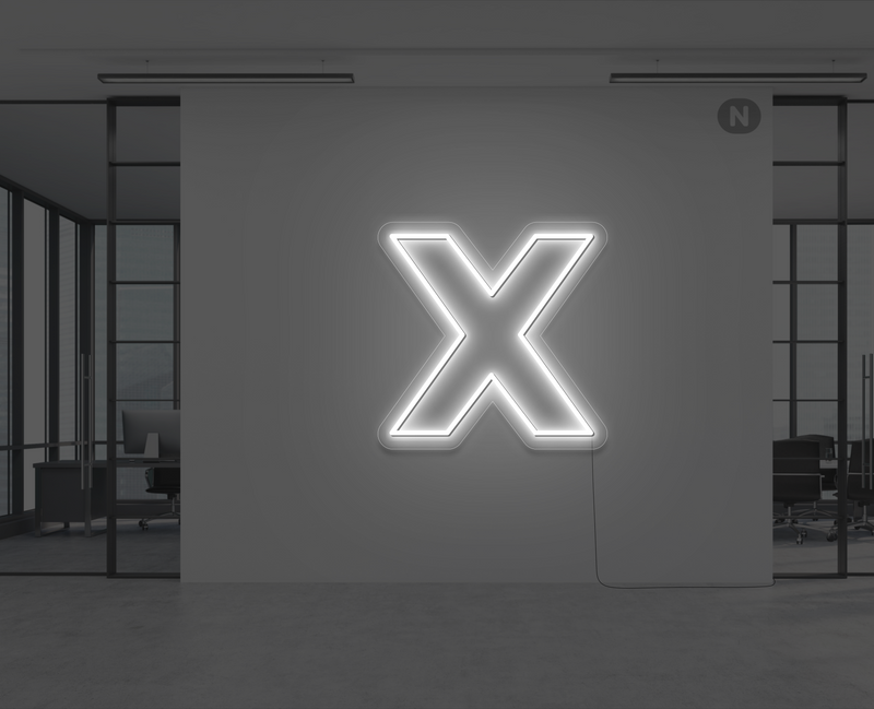 lettre-neon-x-blanc
